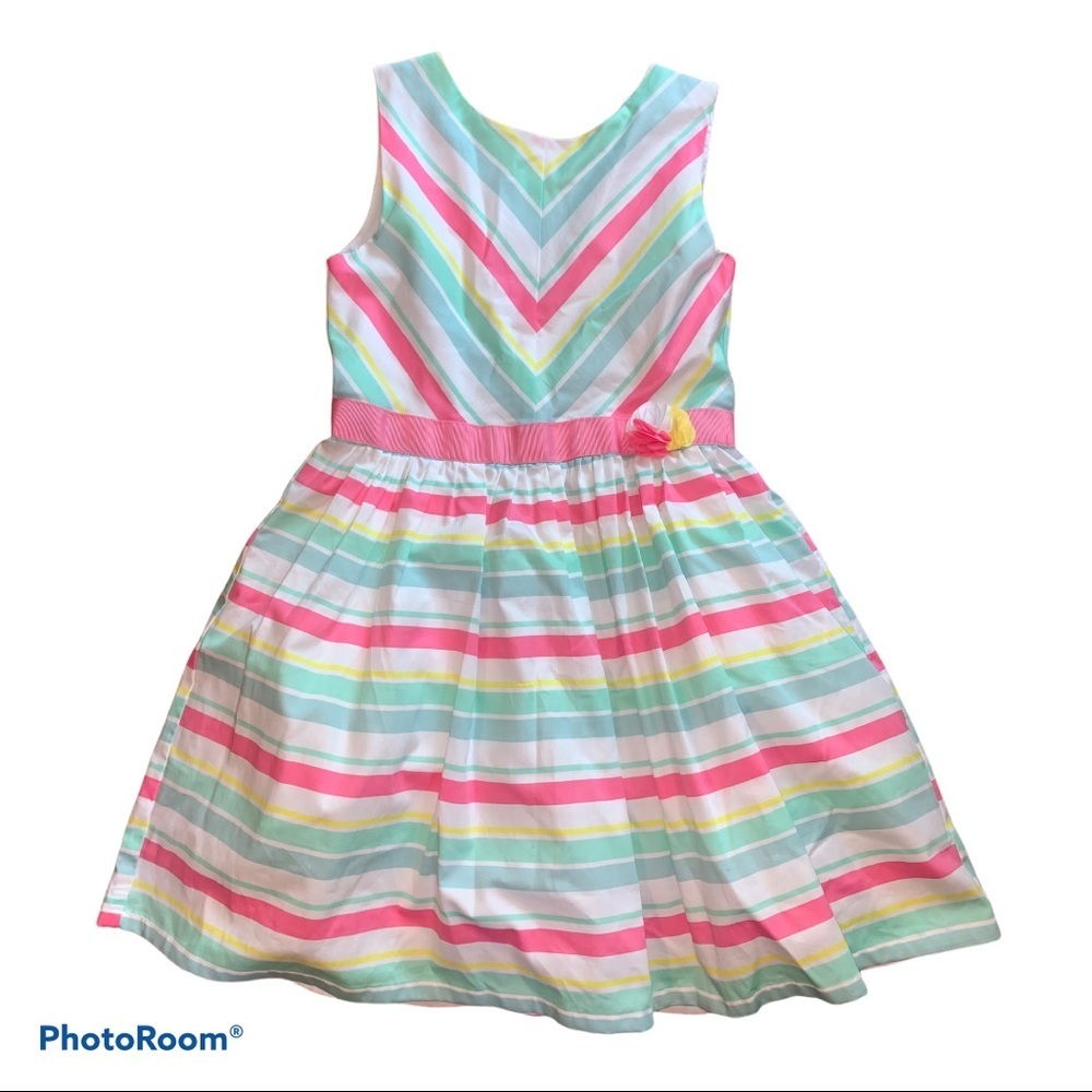 Carter’s Striped Rosette Sleeveless Dress size 8